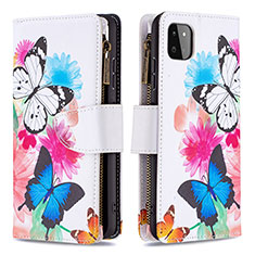 Handytasche Stand Schutzhülle Flip Leder Hülle Modisch Muster B04F für Samsung Galaxy A22s 5G Bunt