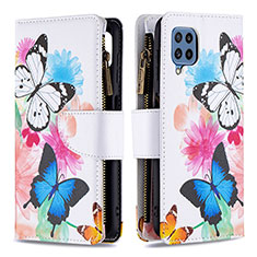 Handytasche Stand Schutzhülle Flip Leder Hülle Modisch Muster B04F für Samsung Galaxy M32 4G Bunt