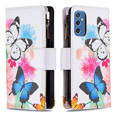 Handytasche Stand Schutzhülle Flip Leder Hülle Modisch Muster B04F für Samsung Galaxy M52 5G Bunt