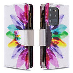 Handytasche Stand Schutzhülle Flip Leder Hülle Modisch Muster B04F für Samsung Galaxy S20 Ultra 5G Plusfarbig