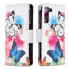 Handytasche Stand Schutzhülle Flip Leder Hülle Modisch Muster B04F für Samsung Galaxy S23 5G Pink