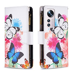 Handytasche Stand Schutzhülle Flip Leder Hülle Modisch Muster B04F für Xiaomi Mi 12S Pro 5G Bunt