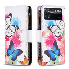 Handytasche Stand Schutzhülle Flip Leder Hülle Modisch Muster B04F für Xiaomi Poco X4 Pro 5G Bunt