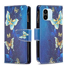 Handytasche Stand Schutzhülle Flip Leder Hülle Modisch Muster B04F für Xiaomi Redmi A2 Blau