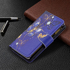Handytasche Stand Schutzhülle Flip Leder Hülle Modisch Muster BF3 für Xiaomi Redmi Note 10 Pro 4G Königs Blau