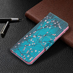 Handytasche Stand Schutzhülle Flip Leder Hülle Modisch Muster BF4 für Xiaomi Redmi Note 10 Pro 4G Cyan