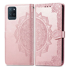 Handytasche Stand Schutzhülle Flip Leder Hülle Modisch Muster für Realme V11s 5G Rosegold