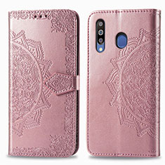 Handytasche Stand Schutzhülle Flip Leder Hülle Modisch Muster für Samsung Galaxy A40s Rosegold