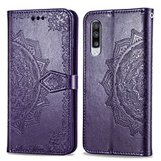 Handytasche Stand Schutzhülle Flip Leder Hülle Modisch Muster für Samsung Galaxy A70S Violett