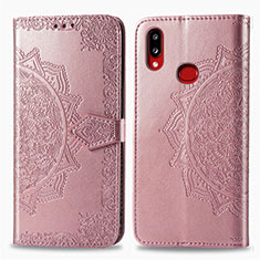 Handytasche Stand Schutzhülle Flip Leder Hülle Modisch Muster für Samsung Galaxy M01s Rosegold