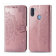 Handytasche Stand Schutzhülle Flip Leder Hülle Modisch Muster für Samsung Galaxy M11 Rosegold