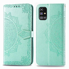 Handytasche Stand Schutzhülle Flip Leder Hülle Modisch Muster für Samsung Galaxy M31s Grün