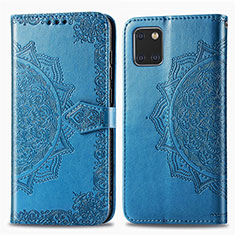 Handytasche Stand Schutzhülle Flip Leder Hülle Modisch Muster für Samsung Galaxy Note 10 Lite Blau
