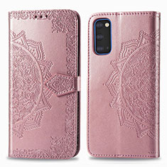 Handytasche Stand Schutzhülle Flip Leder Hülle Modisch Muster für Samsung Galaxy S20 Rosegold