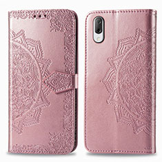 Handytasche Stand Schutzhülle Flip Leder Hülle Modisch Muster für Sony Xperia L3 Rosegold