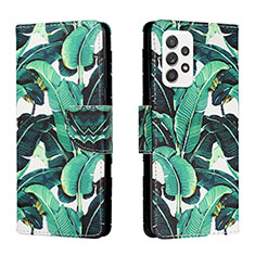 Handytasche Stand Schutzhülle Flip Leder Hülle Modisch Muster H01X für Samsung Galaxy A33 5G Grün