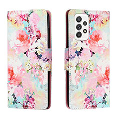 Handytasche Stand Schutzhülle Flip Leder Hülle Modisch Muster H01X für Samsung Galaxy A33 5G Pink