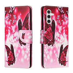 Handytasche Stand Schutzhülle Flip Leder Hülle Modisch Muster H02X für Samsung Galaxy A13 5G Pink
