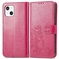 Handytasche Stand Schutzhülle Flip Leder Hülle Modisch Muster H03 für Apple iPhone 14 Pink