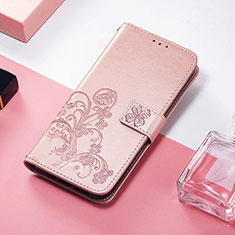 Handytasche Stand Schutzhülle Flip Leder Hülle Modisch Muster H04 für Apple iPhone 14 Pro Max Rosegold