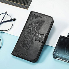 Handytasche Stand Schutzhülle Flip Leder Hülle Modisch Muster H08 für Apple iPhone 13 Schwarz