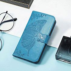 Handytasche Stand Schutzhülle Flip Leder Hülle Modisch Muster H08 für Apple iPhone 15 Blau