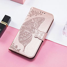 Handytasche Stand Schutzhülle Flip Leder Hülle Modisch Muster H08 für Apple iPhone 16 Pro Rosegold