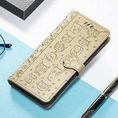 Handytasche Stand Schutzhülle Flip Leder Hülle Modisch Muster H12 für Apple iPhone 13 Mini Gold