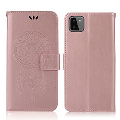 Handytasche Stand Schutzhülle Flip Leder Hülle Modisch Muster JX1 für Samsung Galaxy A22 5G Rosegold