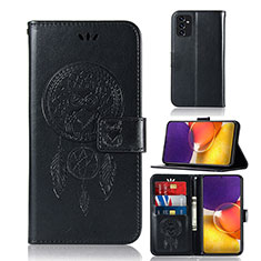 Handytasche Stand Schutzhülle Flip Leder Hülle Modisch Muster JX1 für Samsung Galaxy A24 4G Schwarz