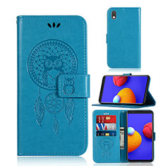Handytasche Stand Schutzhülle Flip Leder Hülle Modisch Muster JX1 für Samsung Galaxy M01 Core Blau