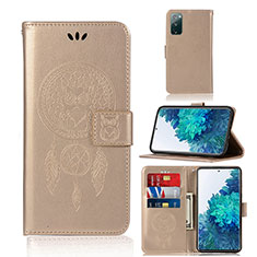 Handytasche Stand Schutzhülle Flip Leder Hülle Modisch Muster JX1 für Samsung Galaxy S20 FE 4G Gold