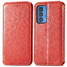 Handytasche Stand Schutzhülle Flip Leder Hülle Modisch Muster S01D für Motorola Moto Edge S Pro 5G Rot