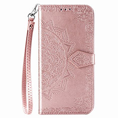 Handytasche Stand Schutzhülle Flip Leder Hülle Modisch Muster S01D für Samsung Galaxy A02 Rosegold