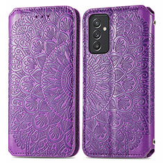 Handytasche Stand Schutzhülle Flip Leder Hülle Modisch Muster S01D für Samsung Galaxy A05s Violett