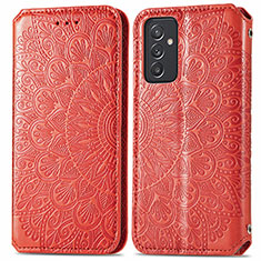 Handytasche Stand Schutzhülle Flip Leder Hülle Modisch Muster S01D für Samsung Galaxy A15 4G Rot