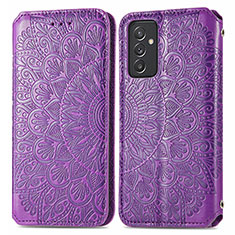 Handytasche Stand Schutzhülle Flip Leder Hülle Modisch Muster S01D für Samsung Galaxy A35 5G Violett