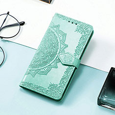 Handytasche Stand Schutzhülle Flip Leder Hülle Modisch Muster S01D für Samsung Galaxy M13 4G Grün