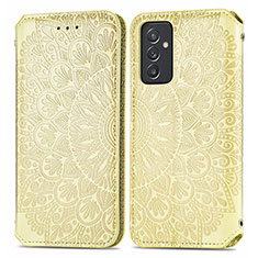 Handytasche Stand Schutzhülle Flip Leder Hülle Modisch Muster S01D für Samsung Galaxy Quantum2 5G Gold