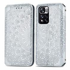 Handytasche Stand Schutzhülle Flip Leder Hülle Modisch Muster S01D für Xiaomi Mi 11i 5G (2022) Silber