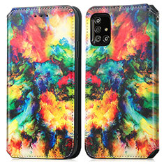 Handytasche Stand Schutzhülle Flip Leder Hülle Modisch Muster S02D für Samsung Galaxy A71 4G A715 Plusfarbig