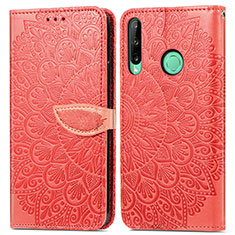 Handytasche Stand Schutzhülle Flip Leder Hülle Modisch Muster S04D für Huawei P40 Lite E Rot