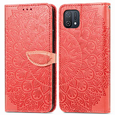 Handytasche Stand Schutzhülle Flip Leder Hülle Modisch Muster S04D für Oppo A16K Rot