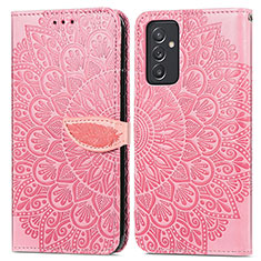 Handytasche Stand Schutzhülle Flip Leder Hülle Modisch Muster S04D für Samsung Galaxy A15 5G Rosegold