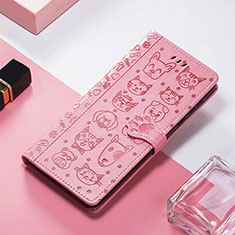 Handytasche Stand Schutzhülle Flip Leder Hülle Modisch Muster S04D für Xiaomi Redmi 12C 4G Rosegold