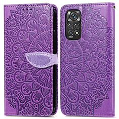 Handytasche Stand Schutzhülle Flip Leder Hülle Modisch Muster S04D für Xiaomi Redmi Note 11 Pro 5G Violett