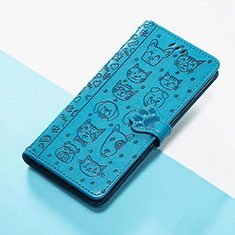 Handytasche Stand Schutzhülle Flip Leder Hülle Modisch Muster S05D für Huawei P50 Pro Blau