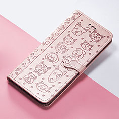 Handytasche Stand Schutzhülle Flip Leder Hülle Modisch Muster S05D für Motorola Moto Edge (2023) 5G Rosegold