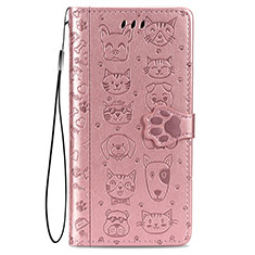 Handytasche Stand Schutzhülle Flip Leder Hülle Modisch Muster S05D für Samsung Galaxy S21 FE 5G Rosa