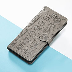 Handytasche Stand Schutzhülle Flip Leder Hülle Modisch Muster S05D für Sony Xperia 1 V Grau